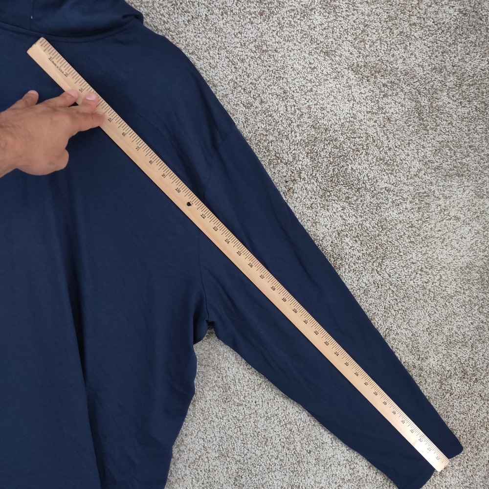 Polo Ralph Lauren Lightweight Hoodie Mens XL Blue Long Sleeve Pony Logo - Picture 11 of 13